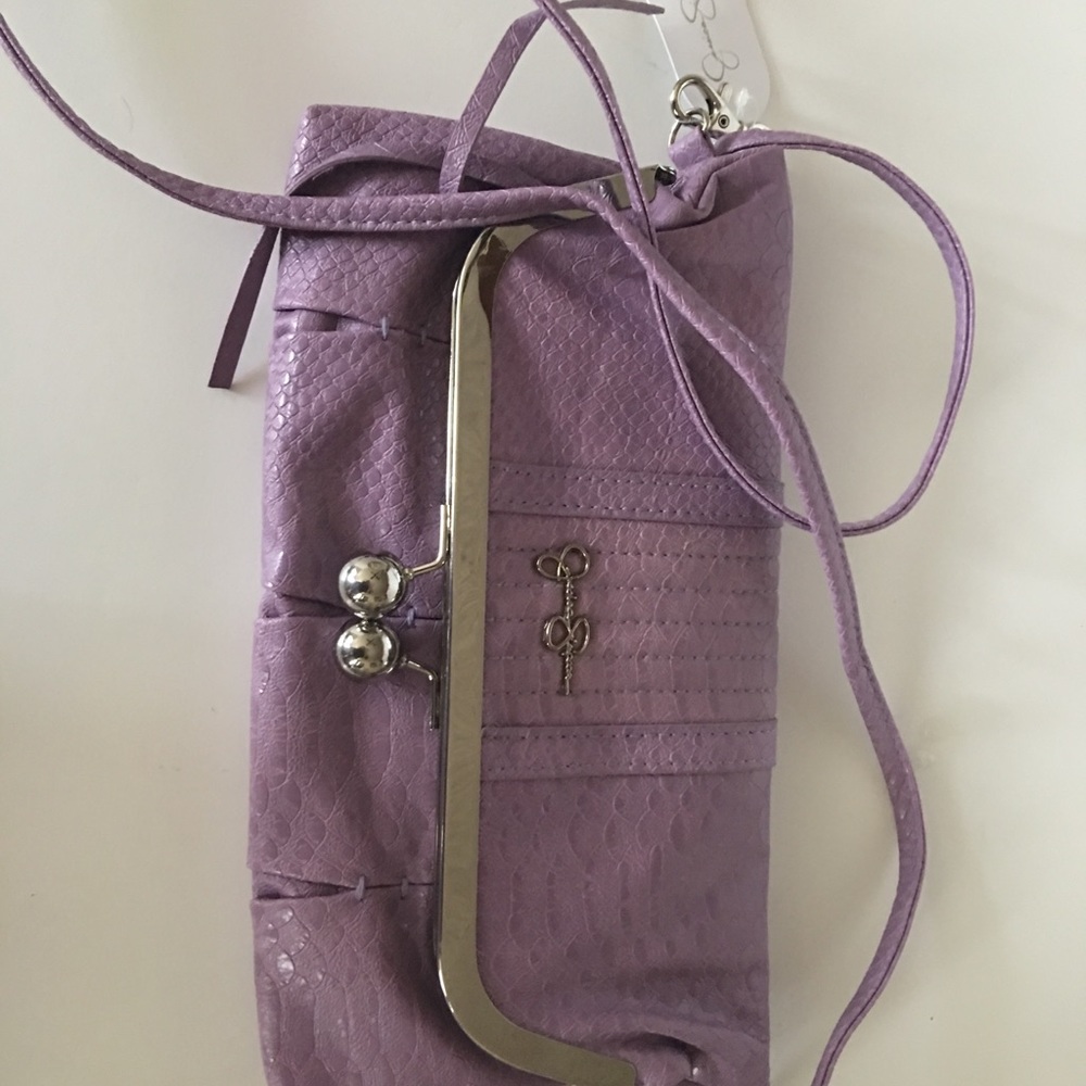 Jessica Simpson purple handbag.